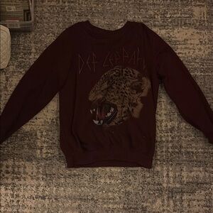 Def Leppard Maroon Sweatshirt